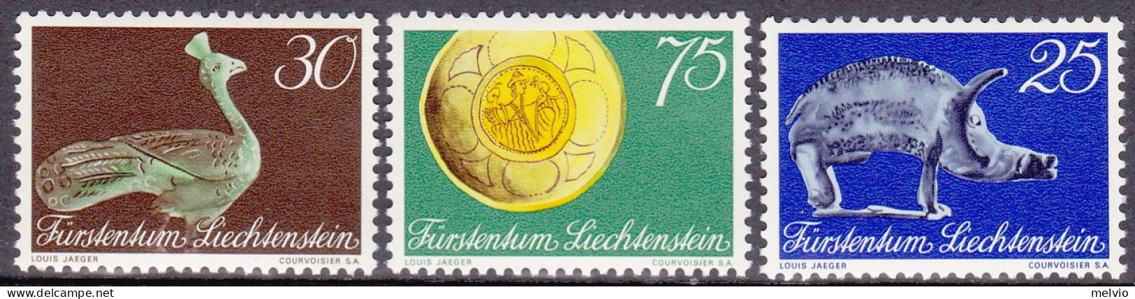1971-Liechtenstein (MNH=**) S.3v."Nuovo Museo Nazionale" - Other & Unclassified