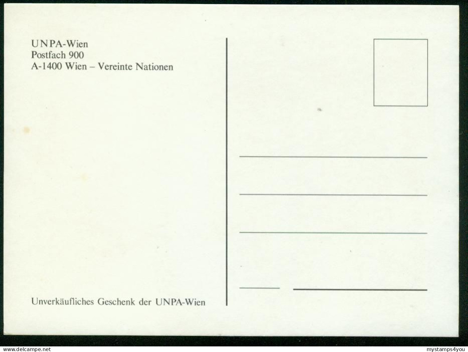 Mk UN New York (UNO) Maximum Card 1989 MiNr 578 | Tenth Anniv Of United Nations Vienna International Centre #max-0078 - Maximum Cards