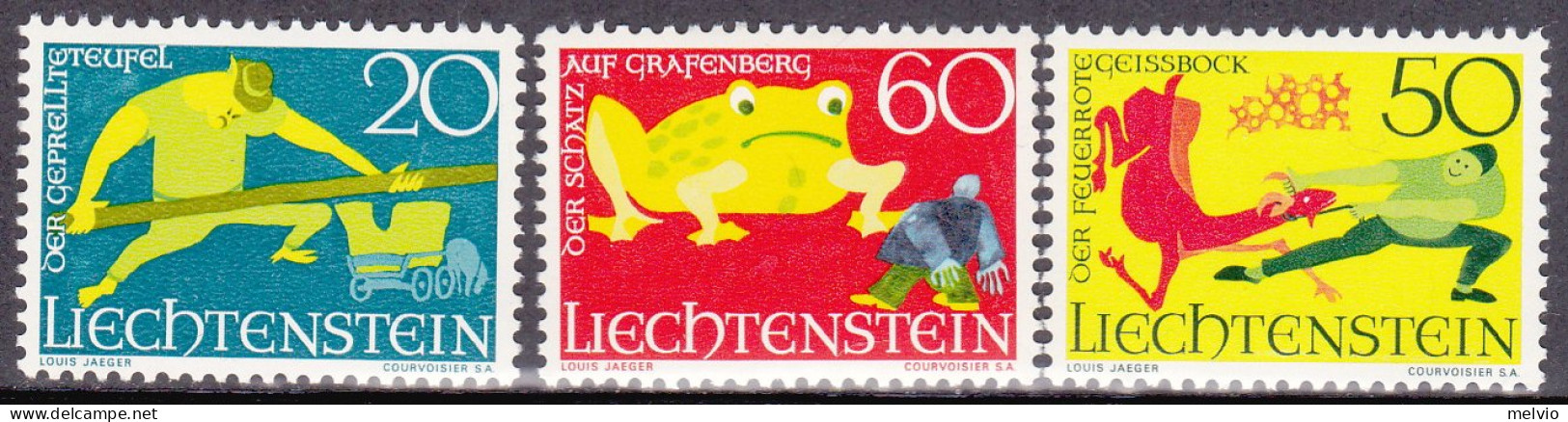 1969-Liechtenstein (MNH=**) S.3v."Leggende Locali 3 Serie" - Autres & Non Classés