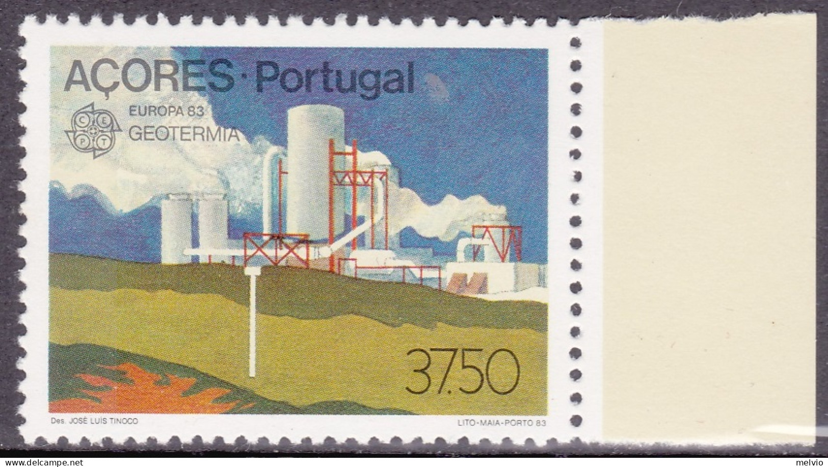 1983-Azzorre (MNH=**) S.1v."Europa,le Grandi Opere Del Genio Umano" - Azores