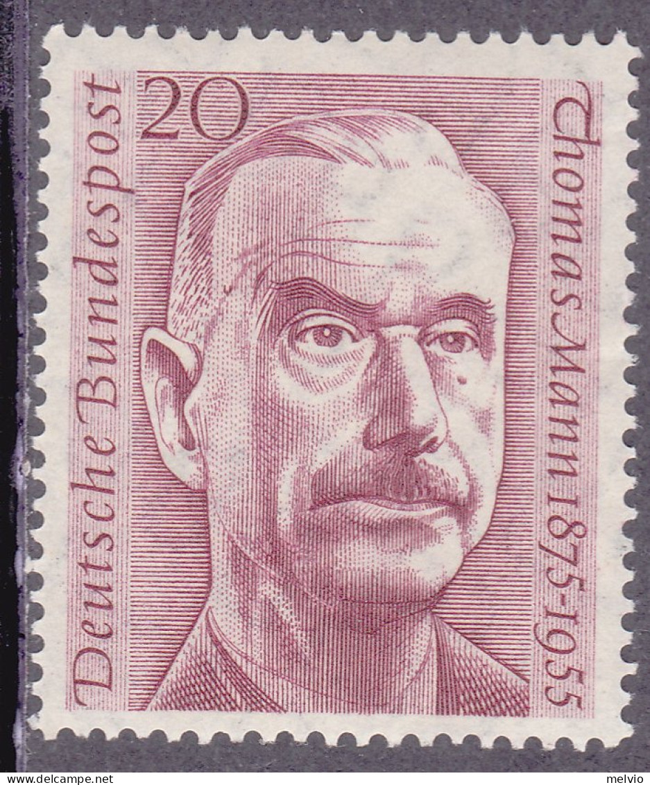 1956-Germania (MNH=**) S.1v."Thomas Mann,scrittore"catalogo Unificato Euro 4 - Autres & Non Classés