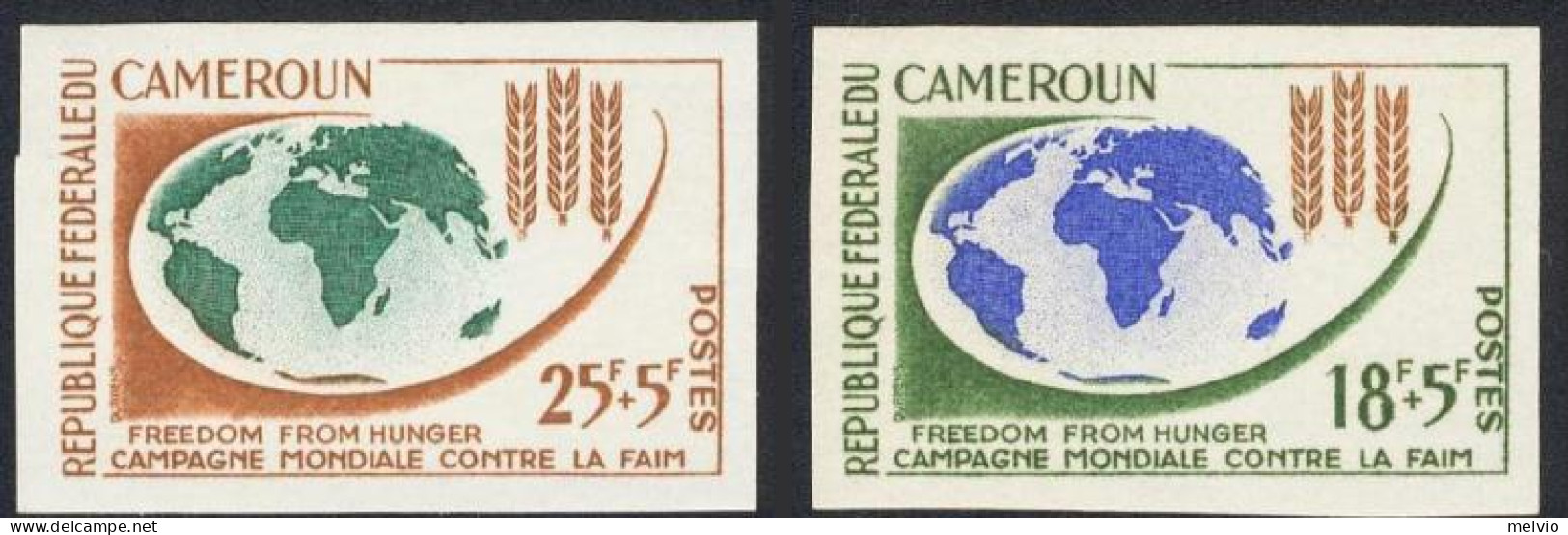 1963-Camerun (MNH=**) S.2v.non Dentellati "campagna Mondiale Contro La Fame" - Cameroun (1960-...)