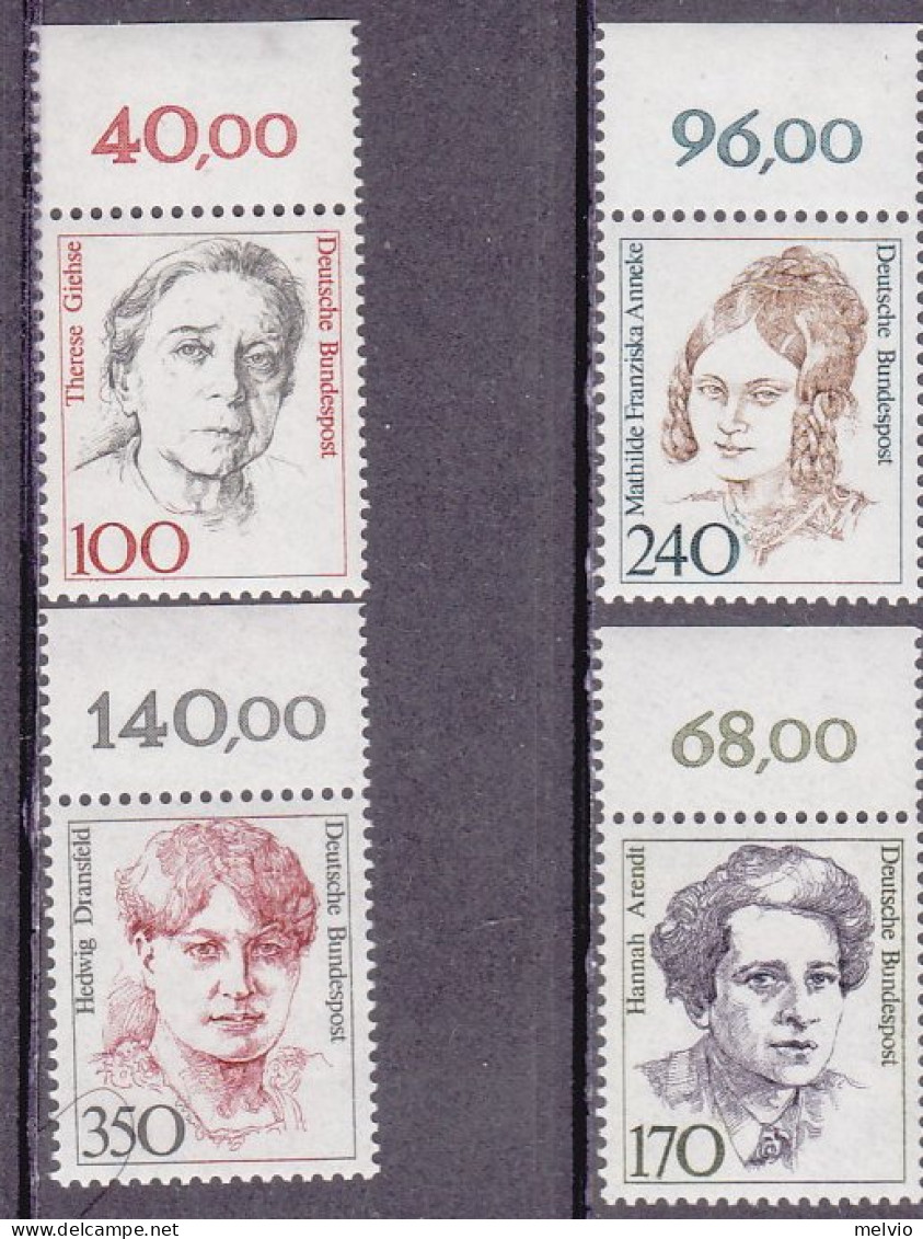 1988-Germania (MNH=**) S.4v."donne Celebri"catalogo Unificato Euro 11,5 - Other & Unclassified