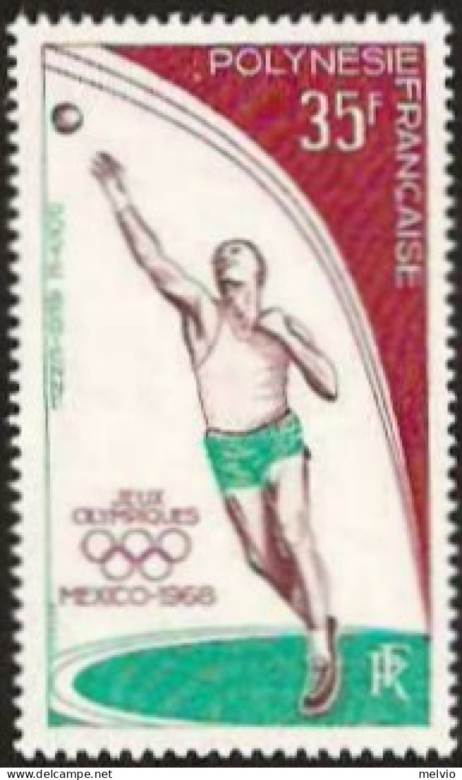 1968-Polinesia (MNH=**) Serie 1v. "Olimpiadi Messico 1968" - Other