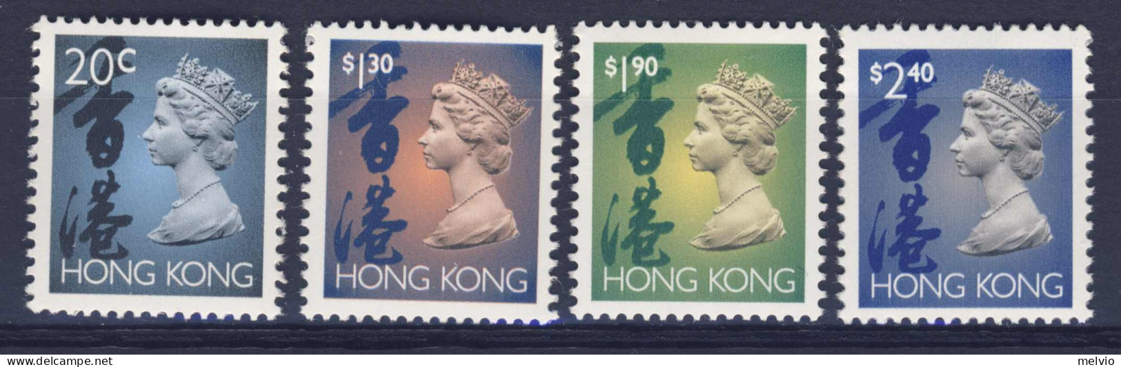 1993-Hong Kong (MNH=**) S.4v."Queen Elizabeth II" - Ongebruikt