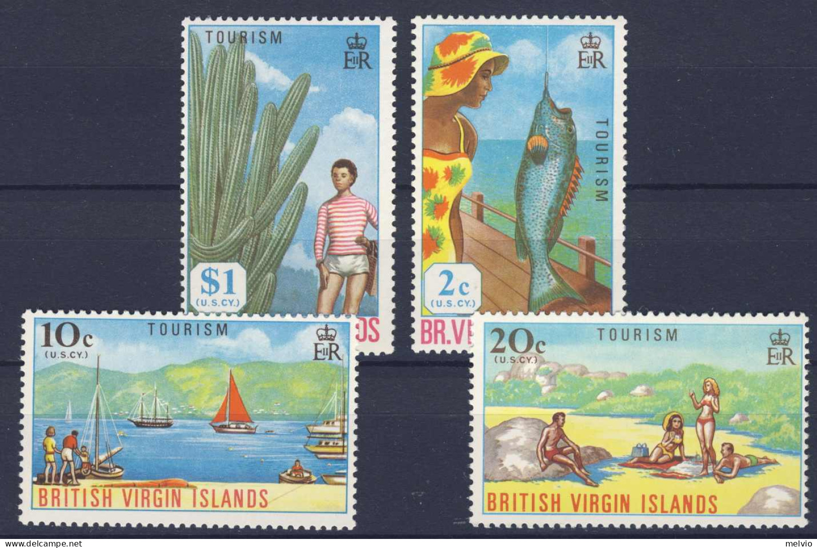 1969-Isole Vergini (MNH=**)s.4v."Tourist Publicity" Scott 202/5 - Iles Vièrges Britanniques