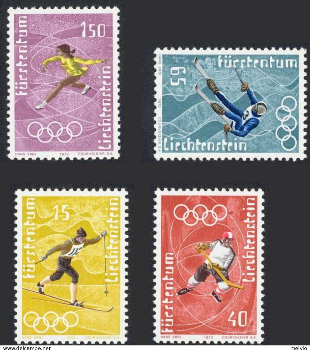1971-Liechtenstein (MNH=**) S.4v."Giochi Olimpici Invernali A Sapporo" Cat.Yvert - Other & Unclassified