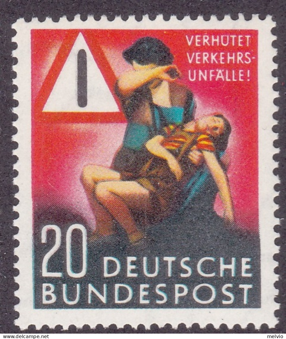 1953-Germania (MNH=**) S.1v."Prevenzione Incidenti Stradali"catalogo Unificato E - Autres & Non Classés