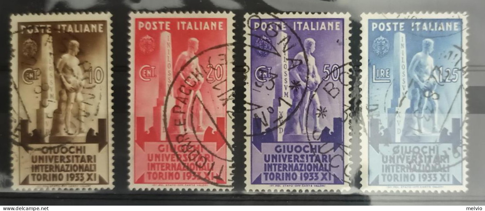 1933-Italia (O=used) Serie 4 Valori Universiadi - Oblitérés