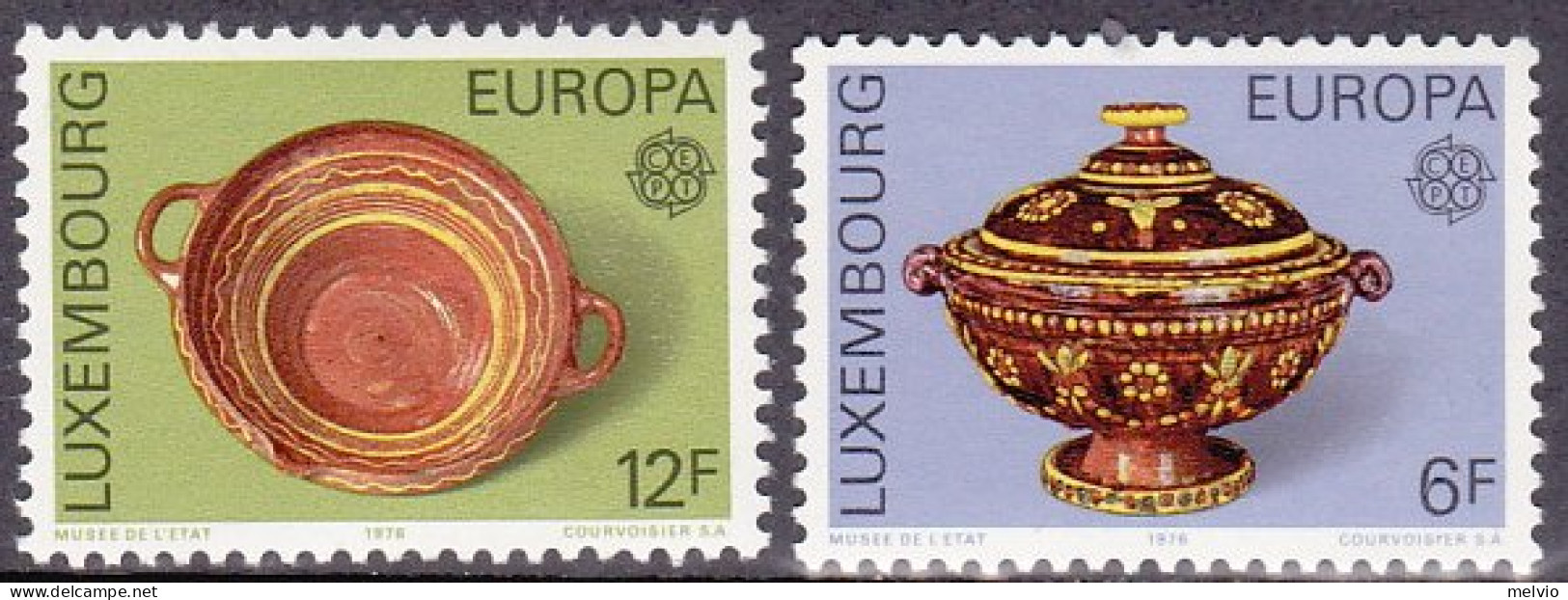 1976-Lussemburgo (MNH=**) S.2v."Europa Cept,artigianato"cat.Unificato Euro 1,8 - Other & Unclassified