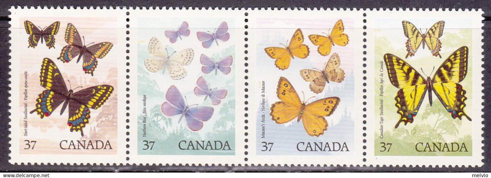 1988-Canada (MNH=**) S.4v."Fauna,farfalle" - Autres & Non Classés