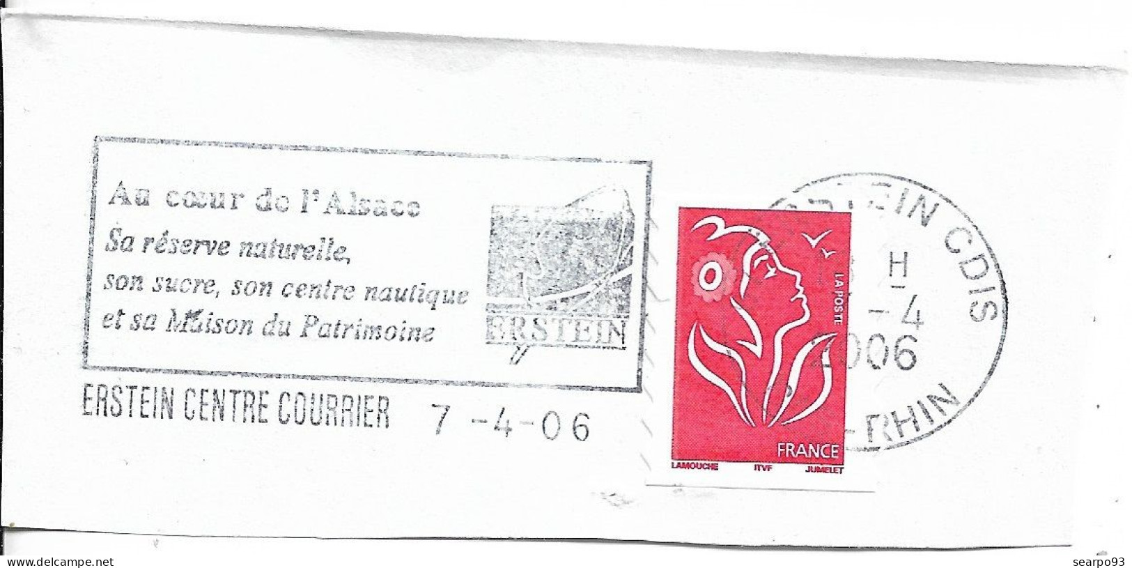 FRANCE. POSTMARK. ERSTEIN. 2000 - 1961-....