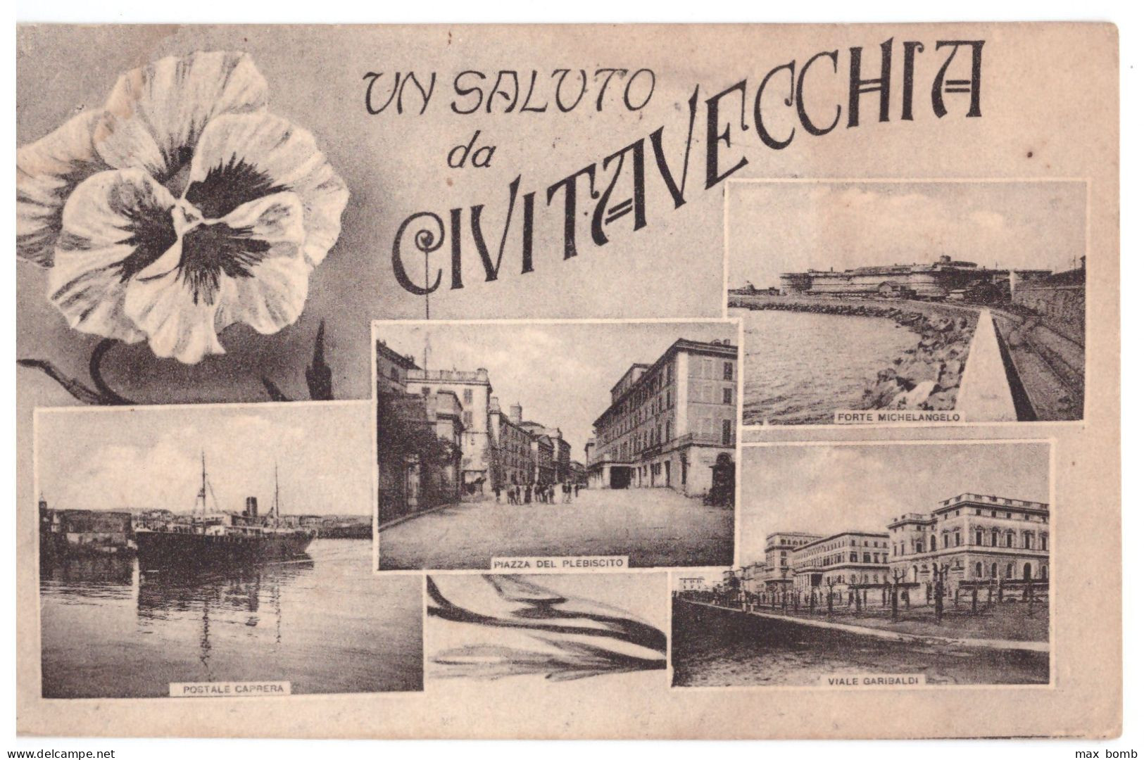 1919 CIVITAVECCHIA 2   --  UN SALUTO  - VEDUTE  ROMA - Civitavecchia