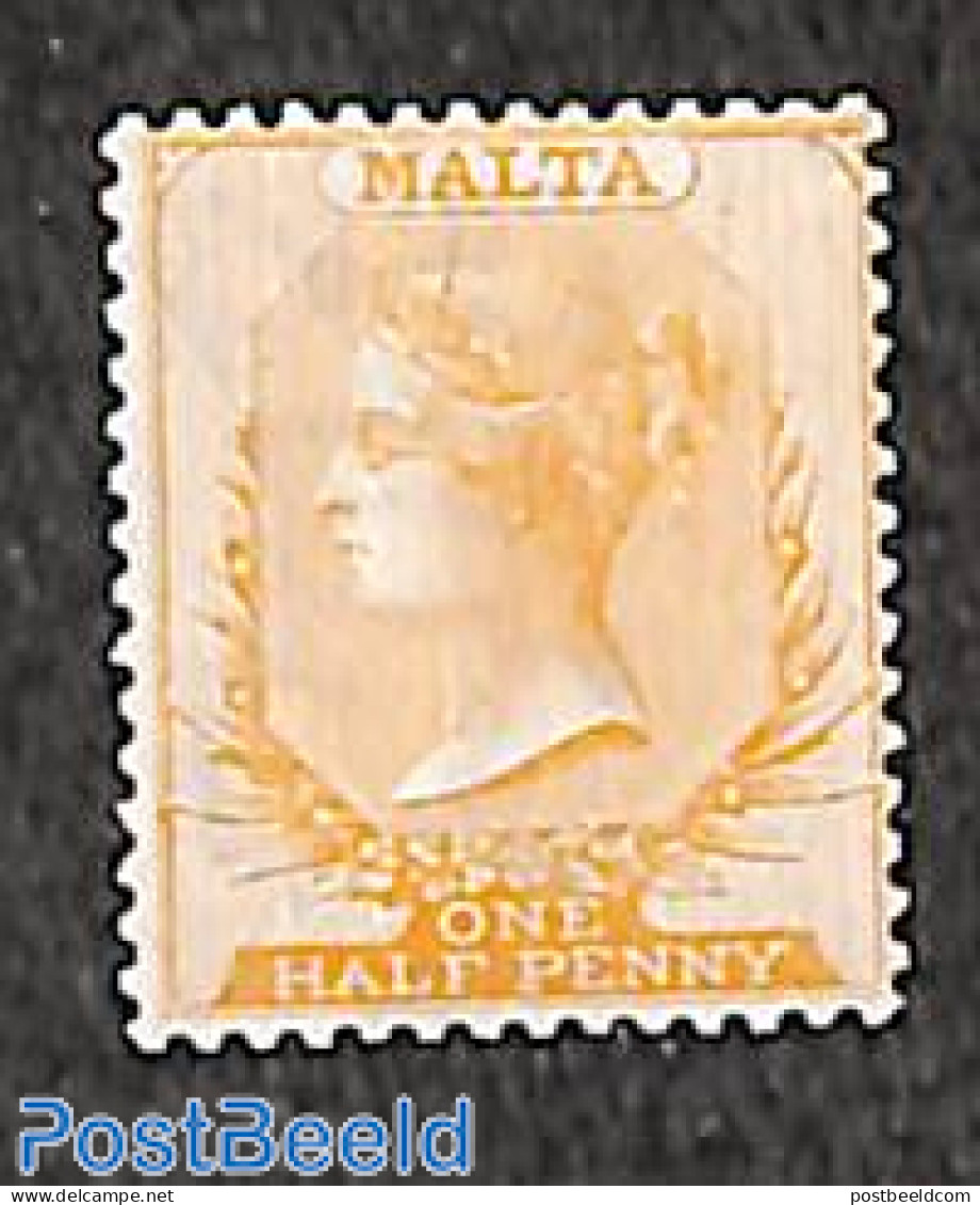 Malta 1863 Queen Victoria, WM CC-Crown, Perf. 14, 1v, Unused (hinged) - Malta