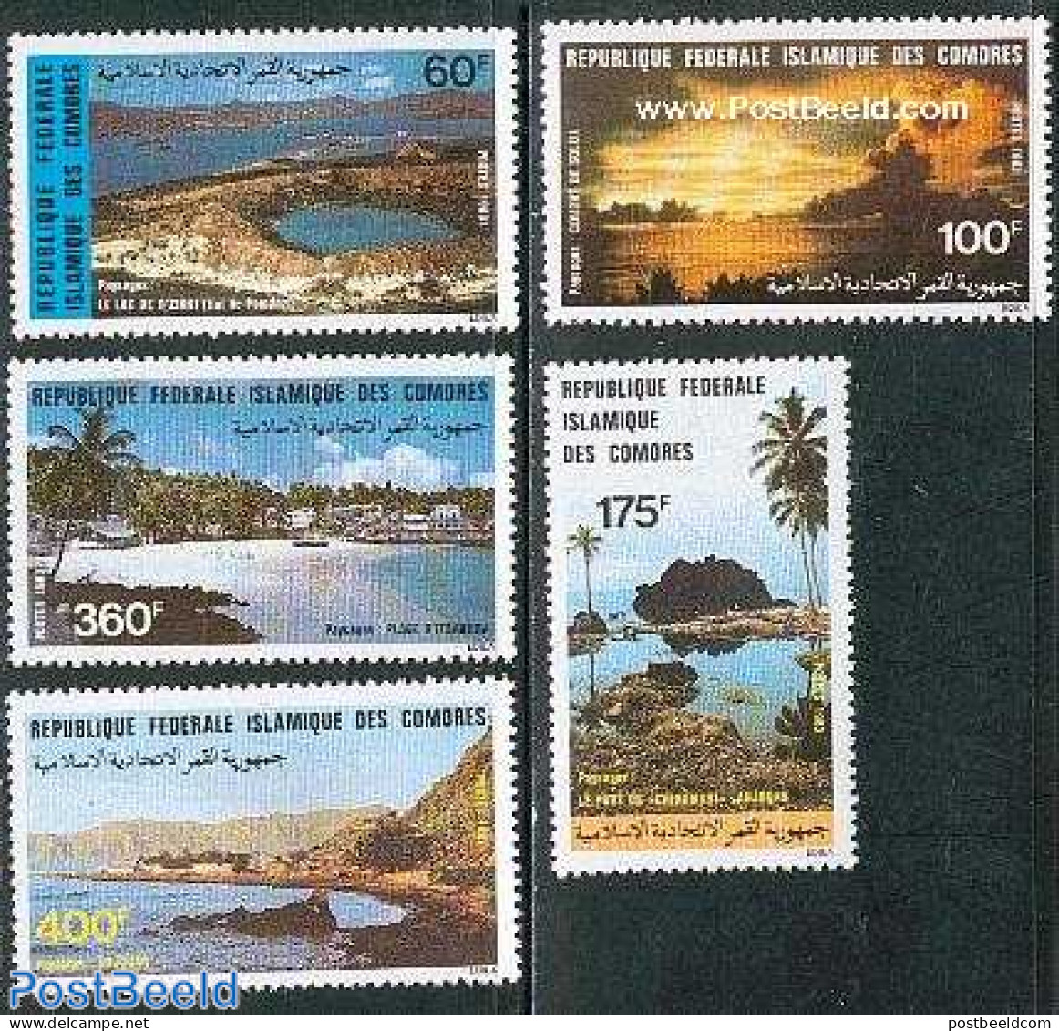 Comoros 1983 Landscapes 5v, Mint NH, Various - Tourism - Comores (1975-...)