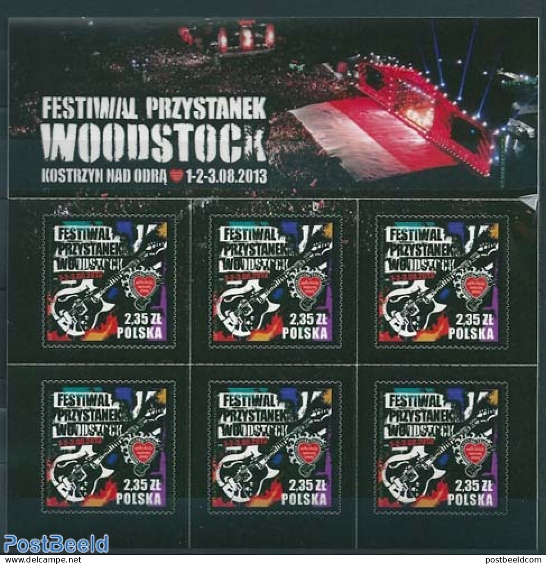 Poland 2013 Woodstock Festival M/s, Mint NH, Performance Art - Music - Unused Stamps