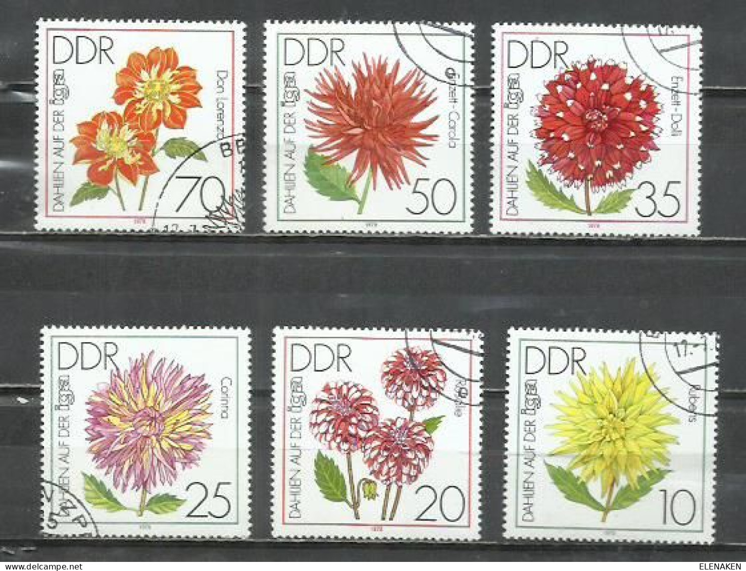 7573B- SERIE COMPLETA ALEMANIA DEMOCRATICA DDR  FLORES 1979 Nº 2100/2105 VEGETAL - Used Stamps