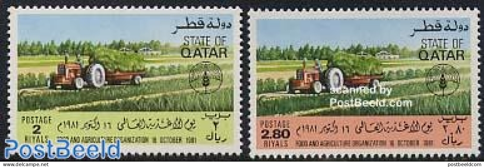Qatar 1981 World Food Day 2v, Mint NH, Various - Agriculture - Agriculture