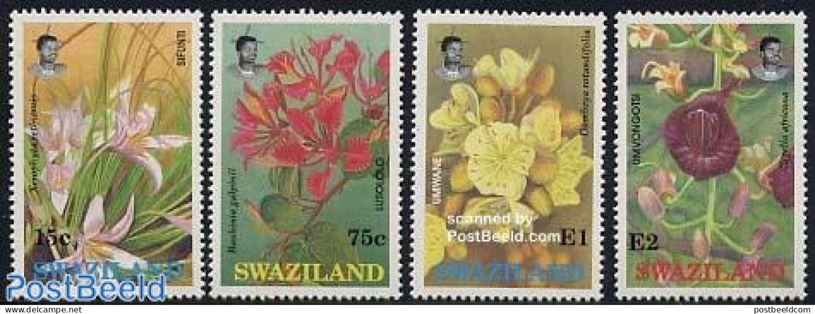Eswatini/Swaziland 1991 Flowers 4v, Mint NH, Nature - Flowers & Plants - Swaziland (1968-...)