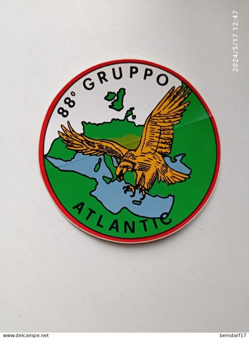 A.M.I. - AERONAUTICA MILITARE ITALIANA - STICKER ADESIVO 88° GRUPPO ANTISOM - BREGUET - Stoffabzeichen