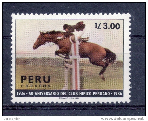 PERU - 1987 - National Horse Club, 50th Anniv - Sc 914 - VF MNH - Pérou