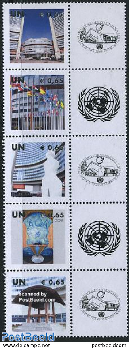 United Nations, Vienna 2008 Stamps With Personal Tabs 5v, Mint NH - Other & Unclassified