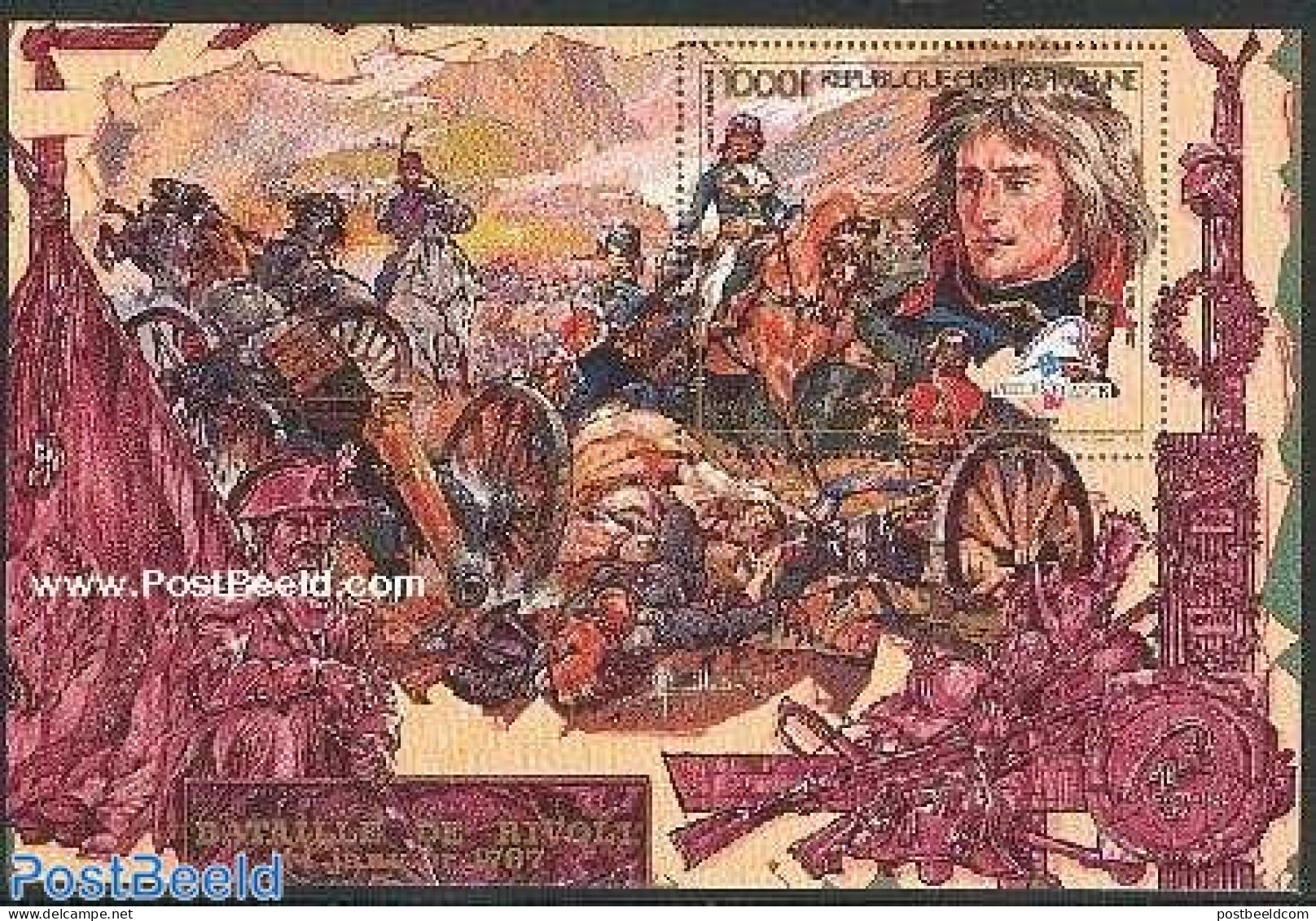 Central Africa 1989 French Revolution S/s, Mint NH, History - Nature - History - Horses - Centrafricaine (République)
