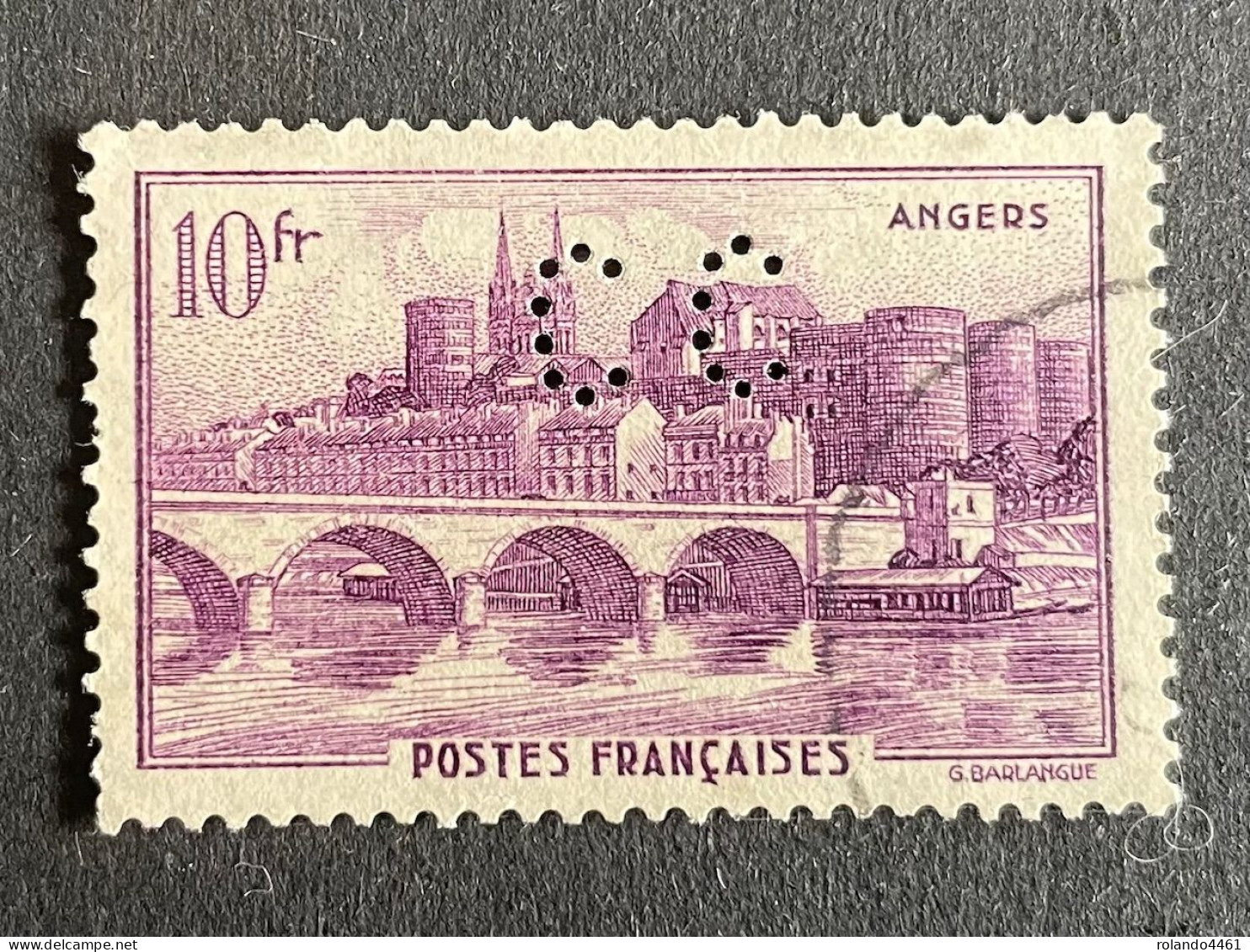 FRANCE C N° 500 CC 36 Indice 2 Perforé Perforés Perfins Perfin Superbe !! - Autres & Non Classés