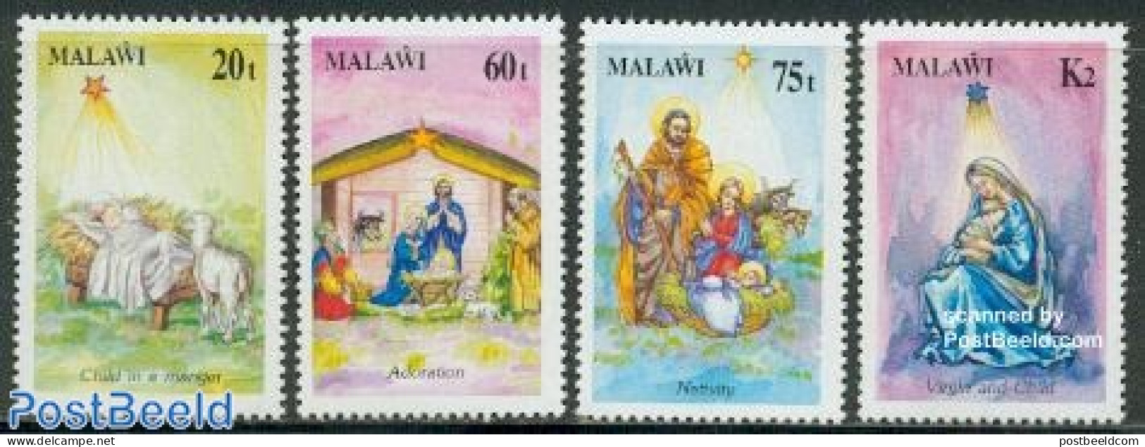 Malawi 1991 Christmas 4v, Mint NH, Religion - Christmas - Navidad