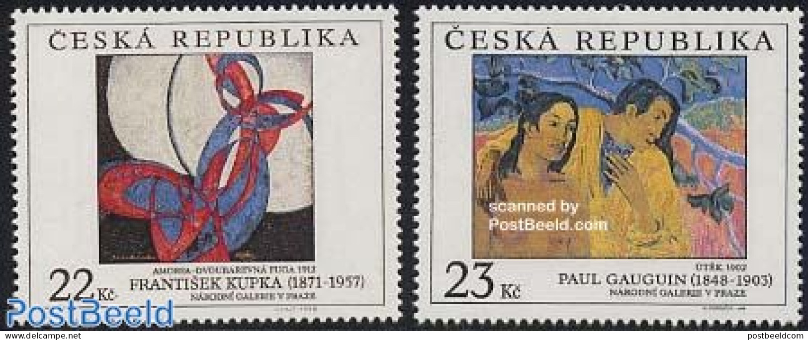 Czech Republic 1998 Paintings 2v, Mint NH, Art - Modern Art (1850-present) - Paul Gauguin - Other & Unclassified