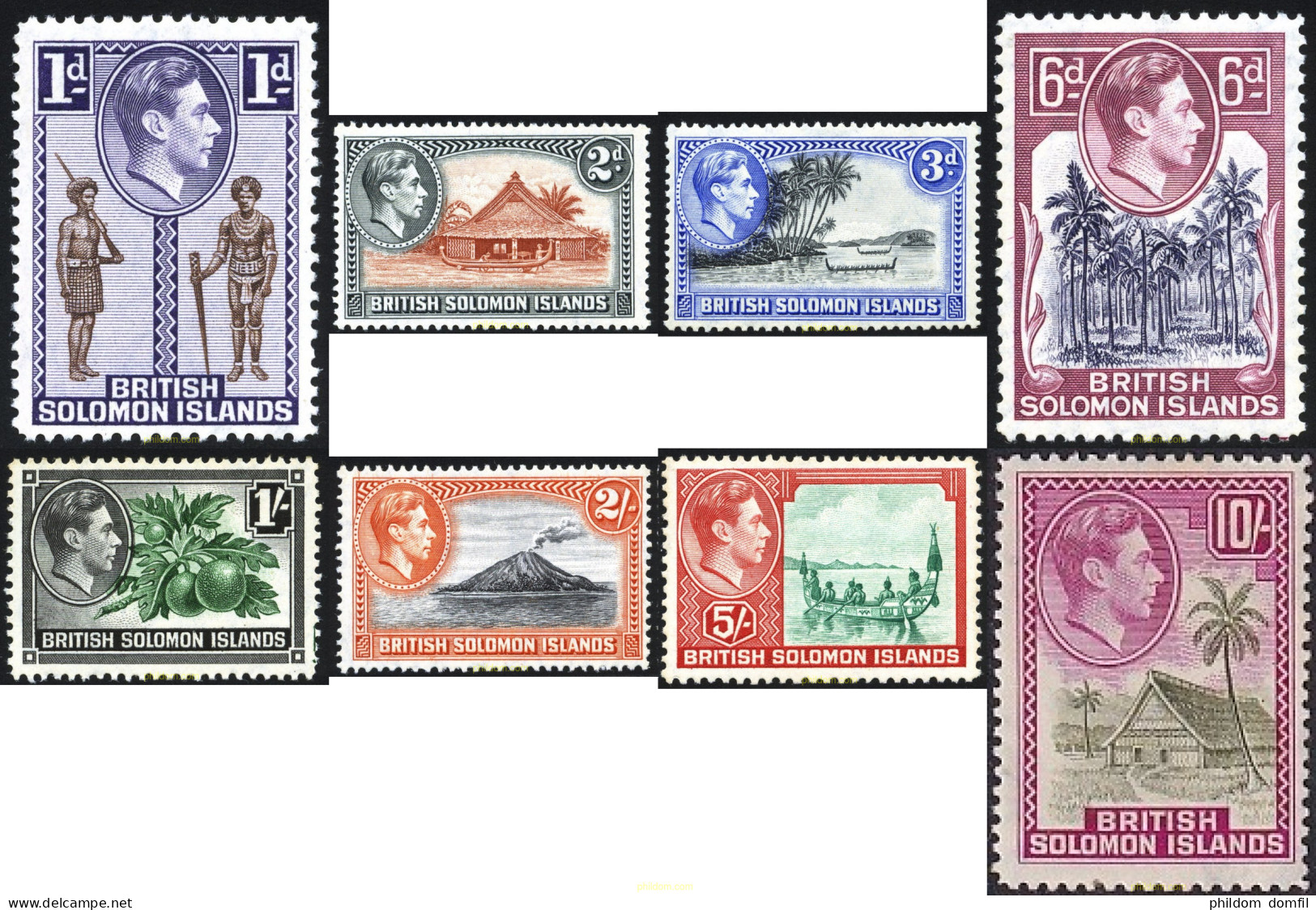 731041 HINGED SALOMON 1939 MOTIVOS VARIOS. REY JORGE VI - British Solomon Islands (...-1978)