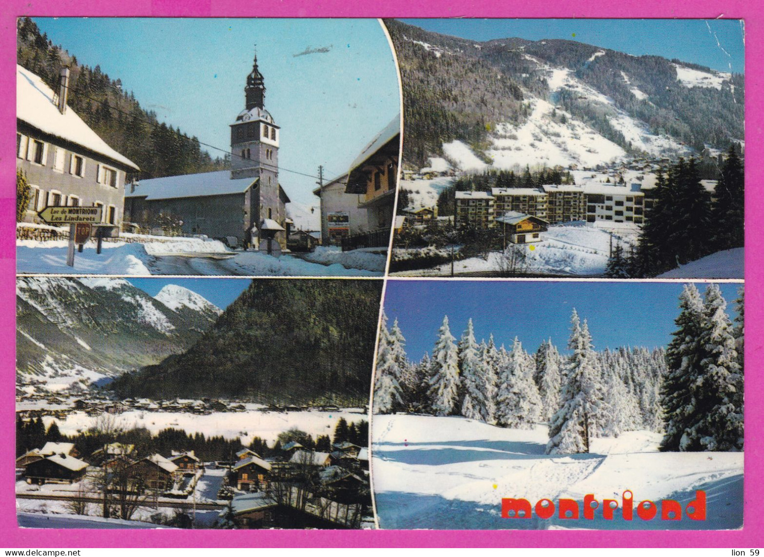 294218 / France - MONTRIOND-LE-LAC (Haute-Savoie) PC 1987 USED 1.90 Fr. Liberty Of Gandon , Flamme Été-Hiver , MORZINE 3 - 1982-1990 Liberty Of Gandon