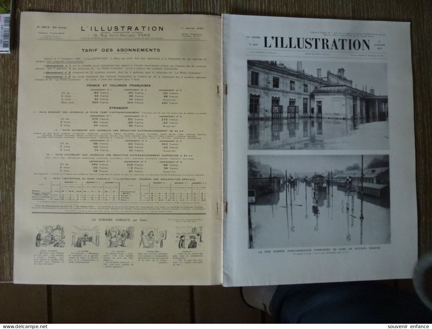 L'Illustration Janvier 1936 Inondations Gare De Poitiers Voie Ferrée Paris Bordeaux Faubourgs De Rennes Art Chinois - L'Illustration