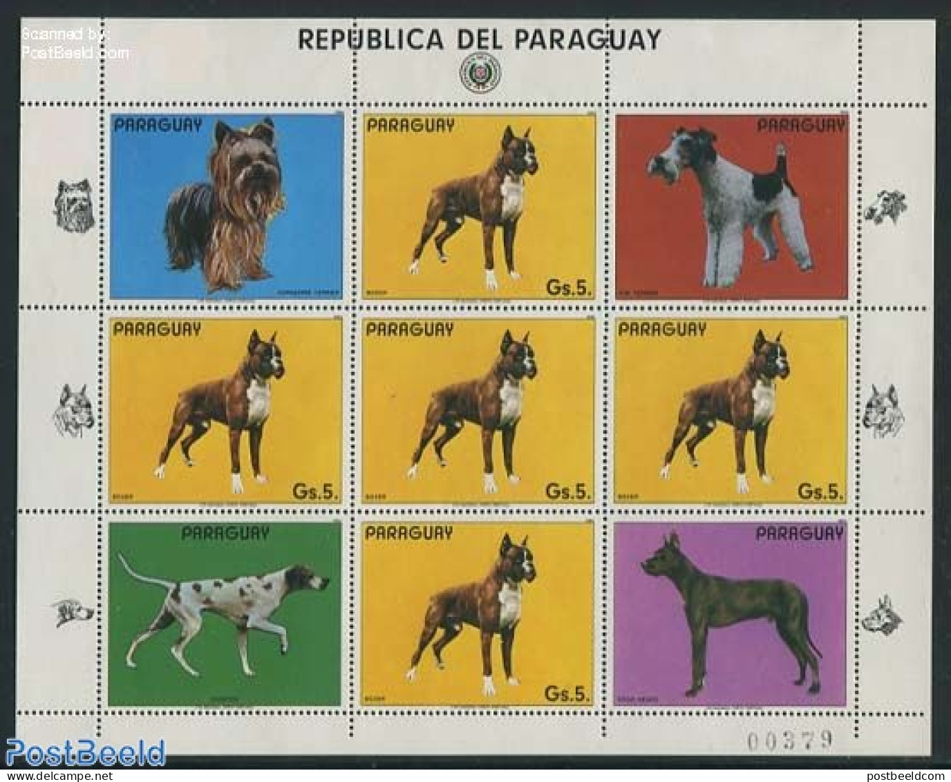 Paraguay 1984 Boxer M/s, Mint NH, Nature - Dogs - Paraguay