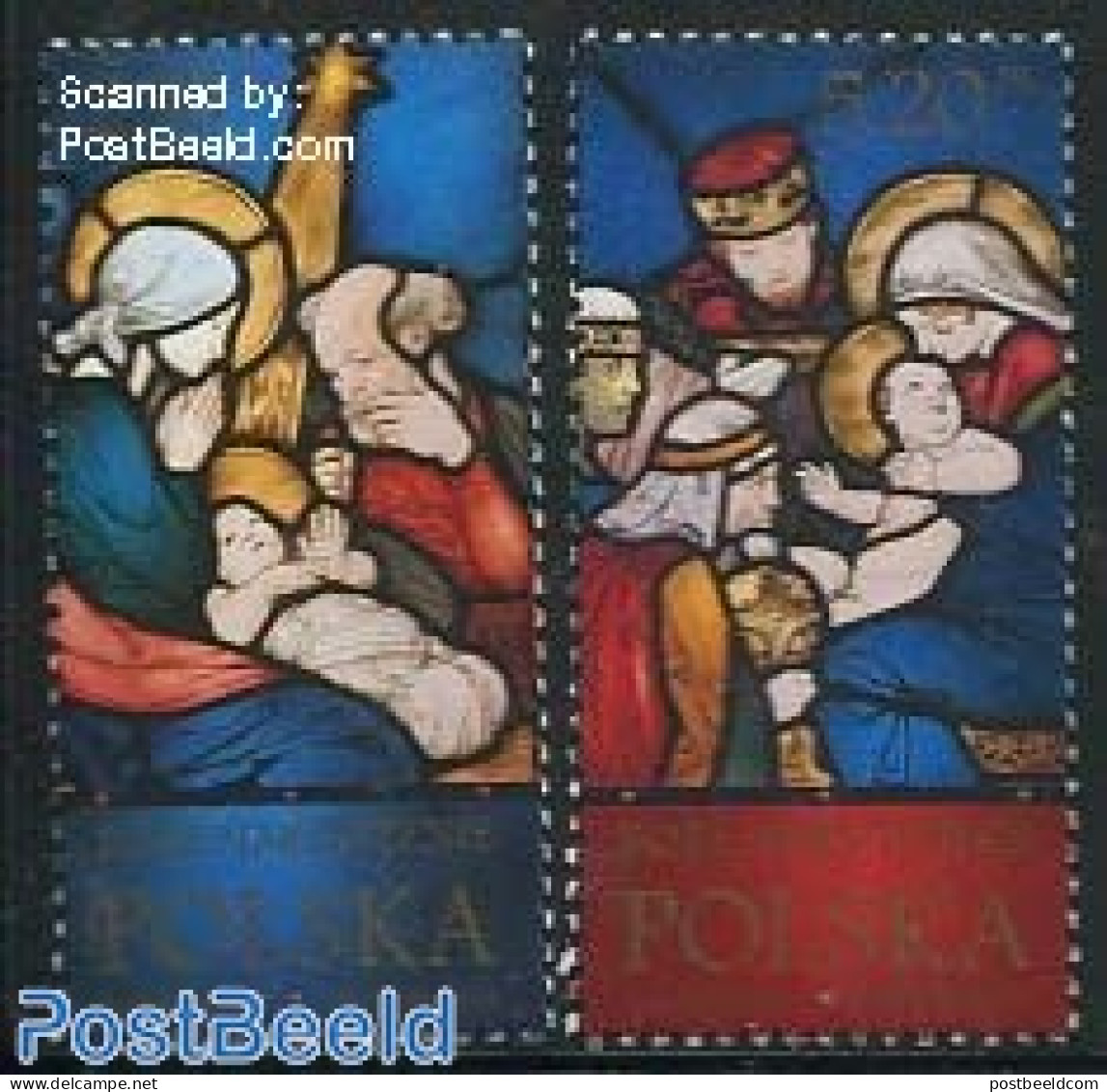 Poland 2014 Christmas 2v, Mint NH, Religion - Christmas - Art - Stained Glass And Windows - Unused Stamps