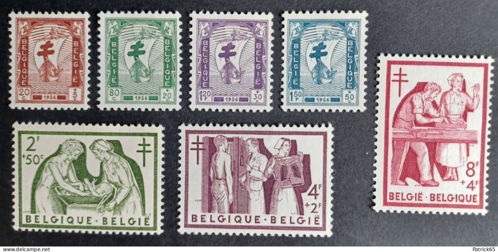 Belgie 1956 Antiteringzegels "Reeks Verpleging" Obp-998/1004 MNH-Postfris - Neufs