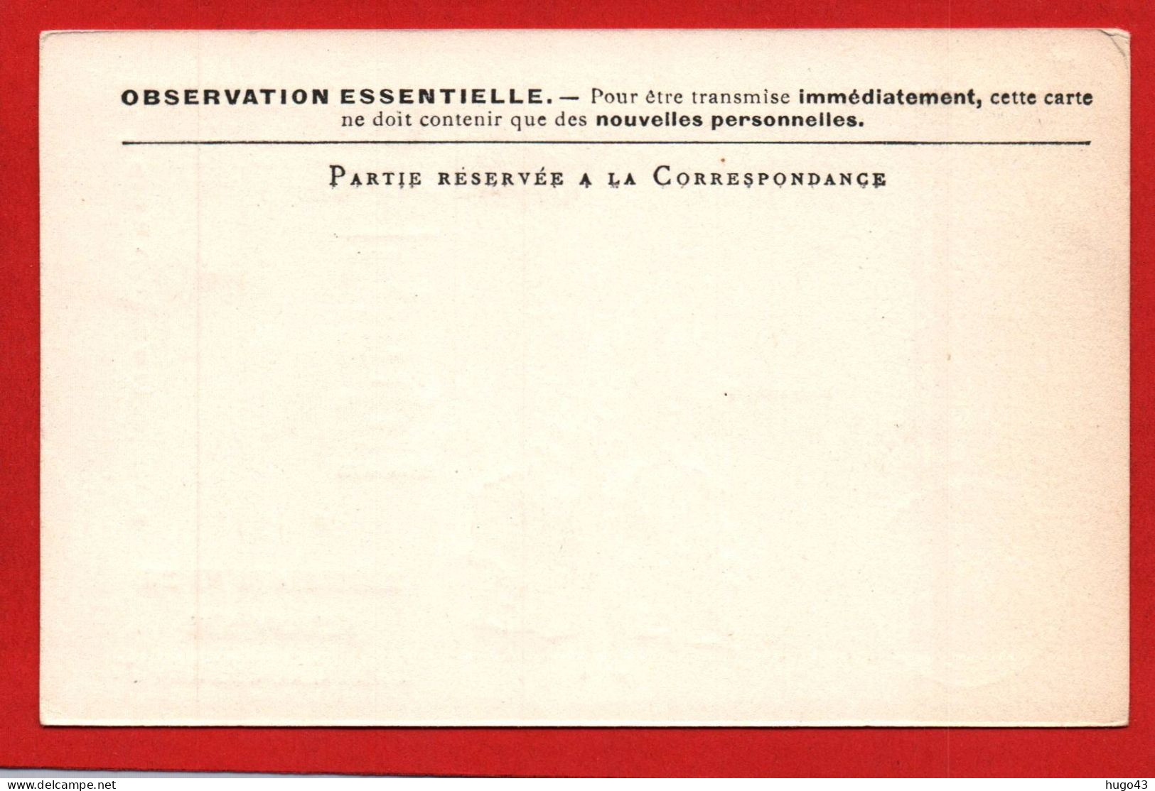 (RECTO / VERSO) CARTE - CORRESPONDANCE DES ARMEES DE LA REPUBLIQUE EN COULEUR - NON VOYAGEE - Lettres & Documents