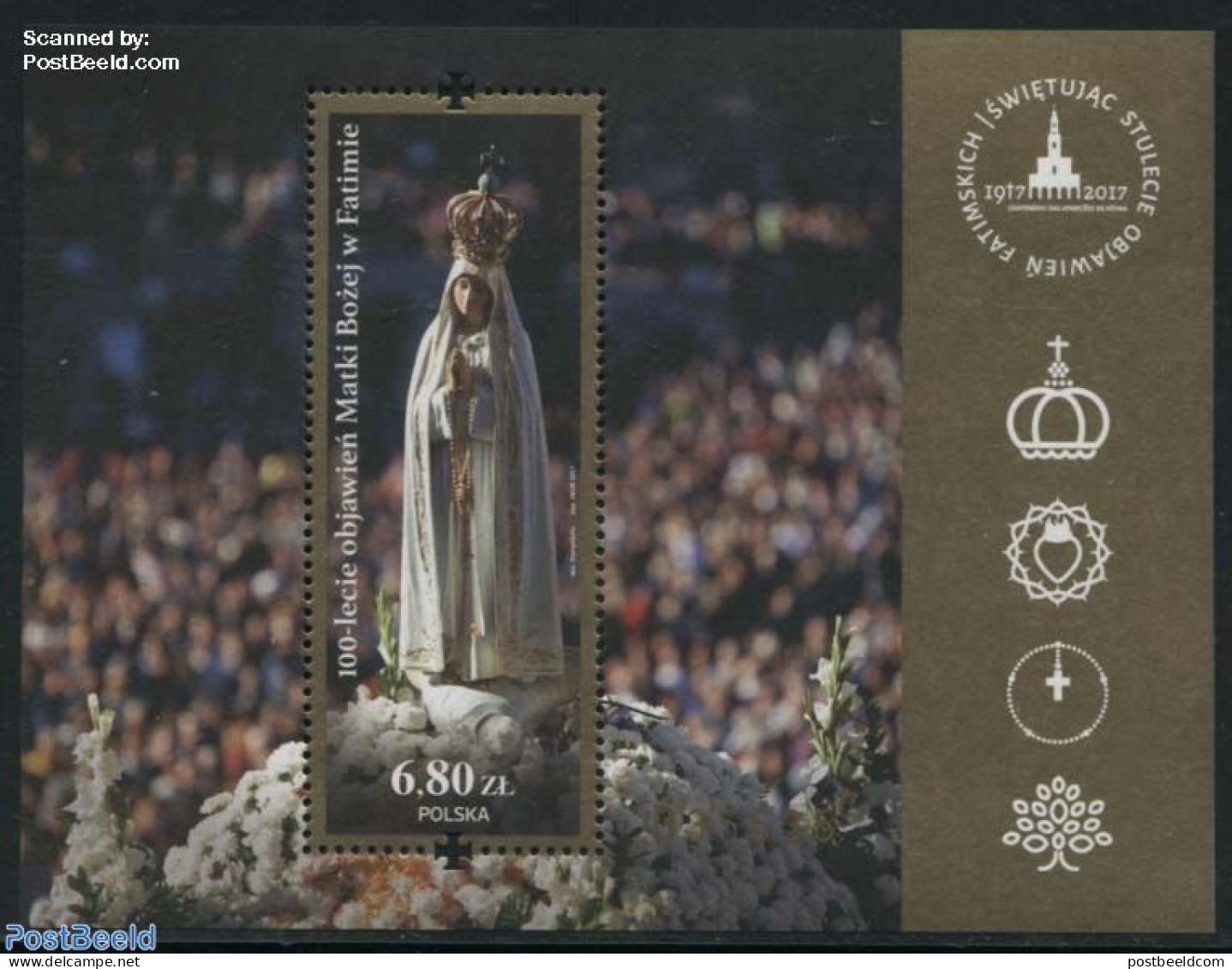 Poland 2017 Fatima S/s, Joint Issue Portugal, Luxembourg, Slovakia, Mint NH, Religion - Various - Religion - Joint Iss.. - Unused Stamps
