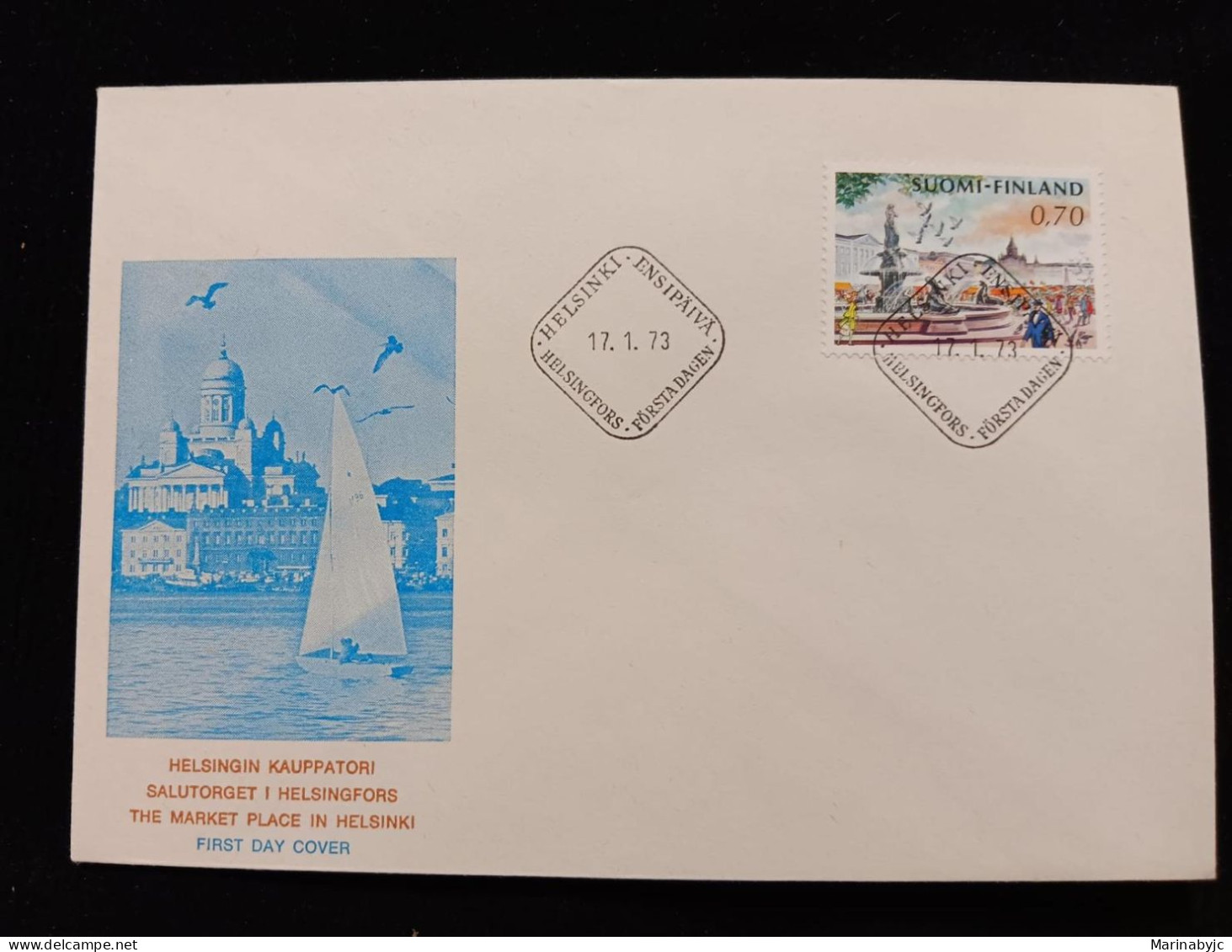 C) 1973. FINLAND. FDC. THE HELSINKI MARKET. XF - Autres - Europe