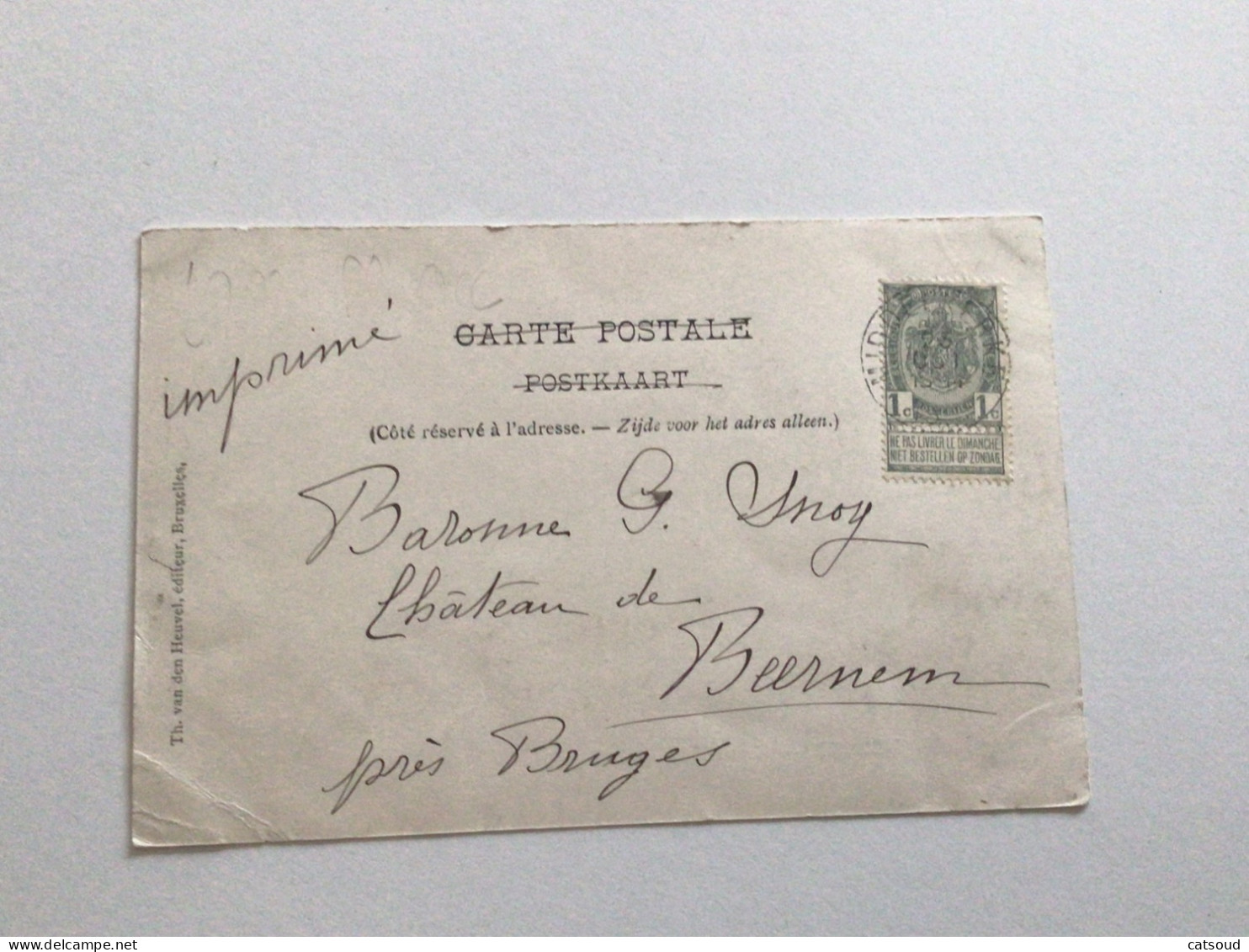 Carte Postale Ancienne (1901) Middelkerke Grand Hôtel De La Digue - Middelkerke