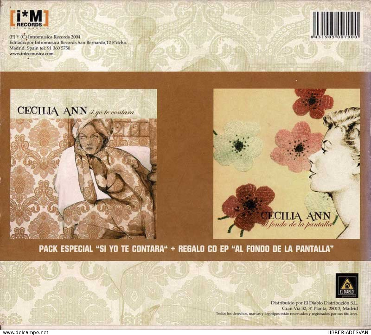 Cecilia Ann - Si Yo Te Contara + Al Fondo De La Pantalla. Pack 2 X CD - Disco, Pop