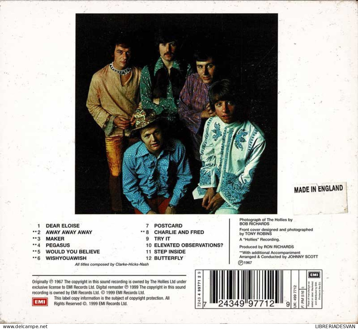 The Hollies - Butterfly. CD - Rock