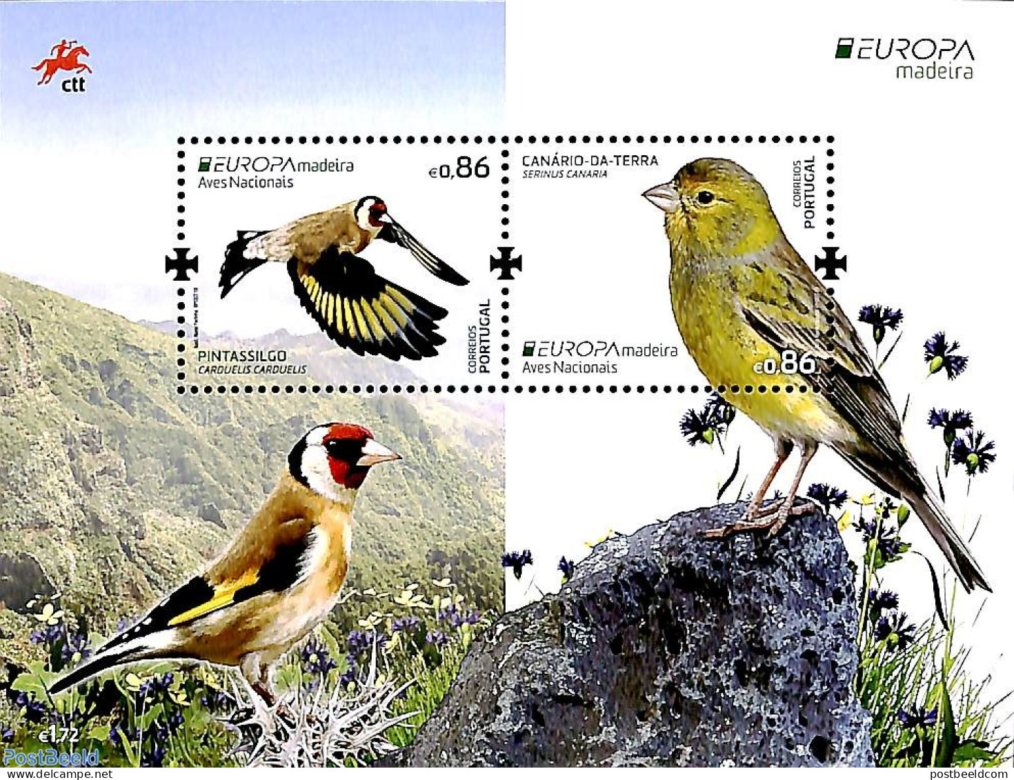 Madeira 2019 Europa, Birds S/s, Mint NH, History - Nature - Europa (cept) - Birds - Madère