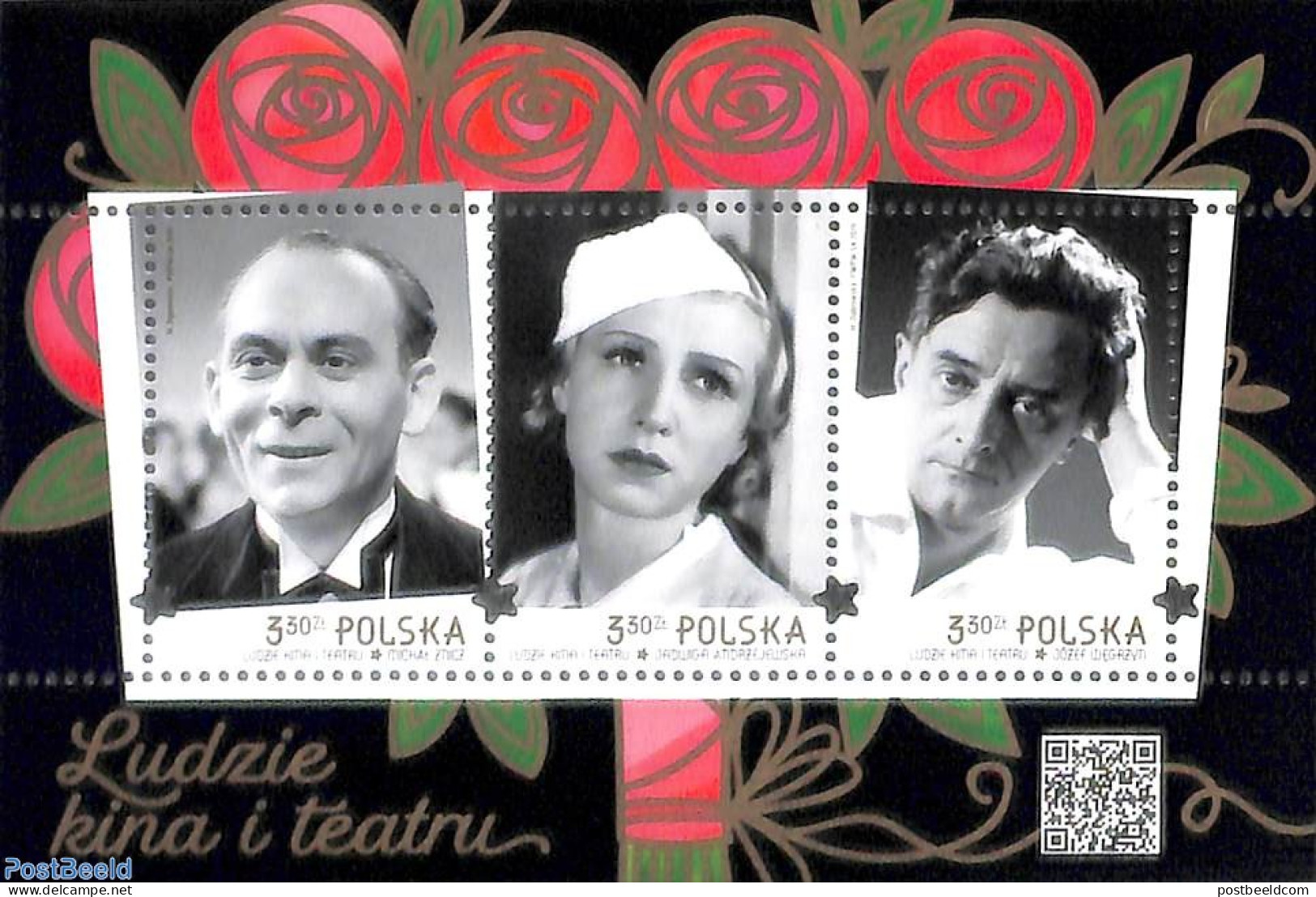 Poland 2019 Actors 3v M/s, Mint NH, Performance Art - Film - Unused Stamps