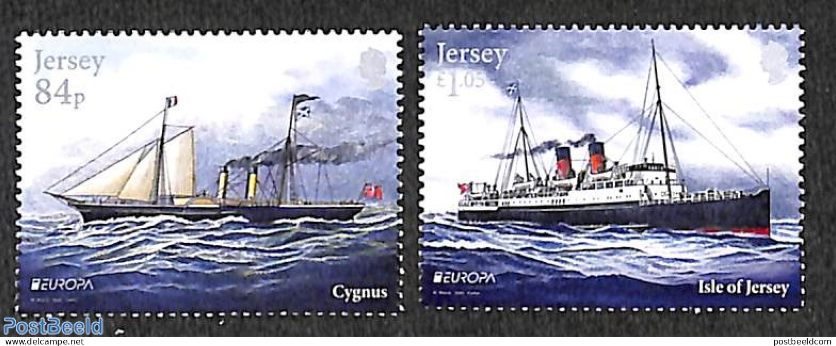 Jersey 2020 Europa, Postal Ships 2v, Mint NH, History - Europa (cept) - Jersey