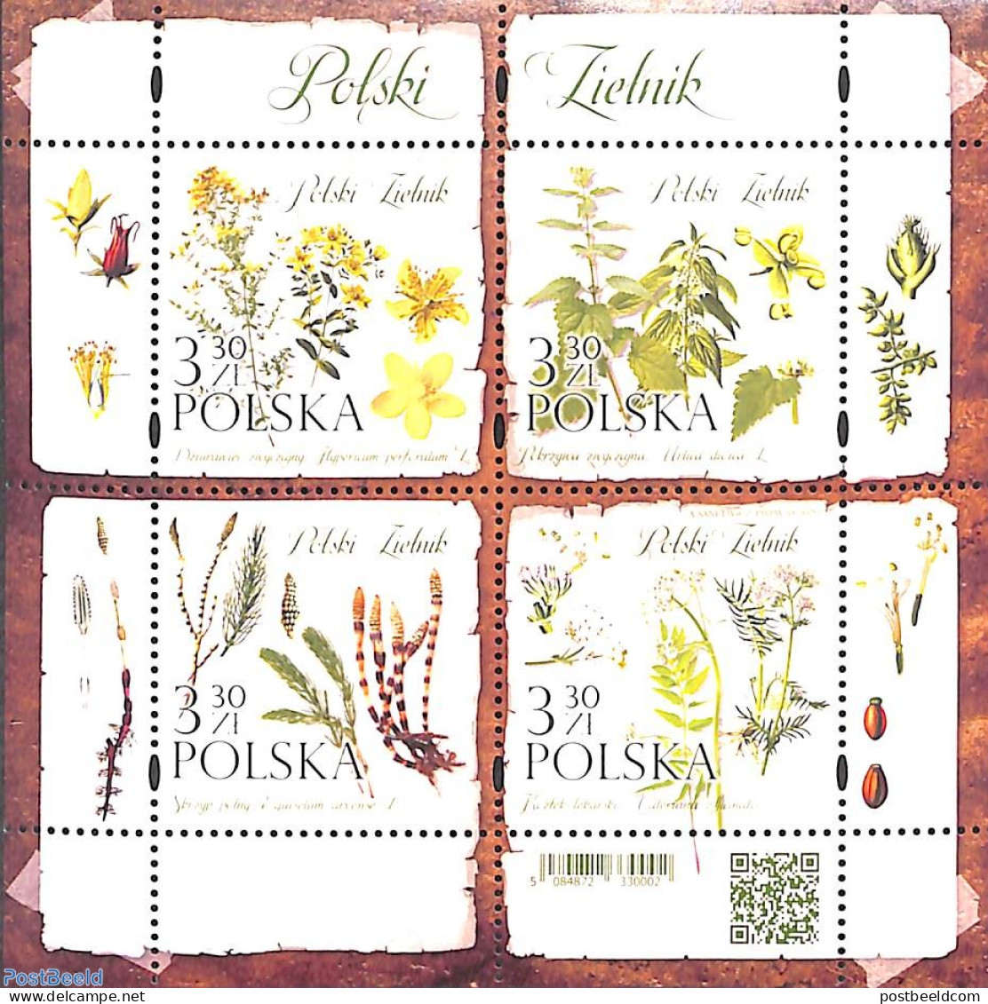 Poland 2020 Herbarium S/s, Mint NH, Nature - Flowers & Plants - Ungebraucht