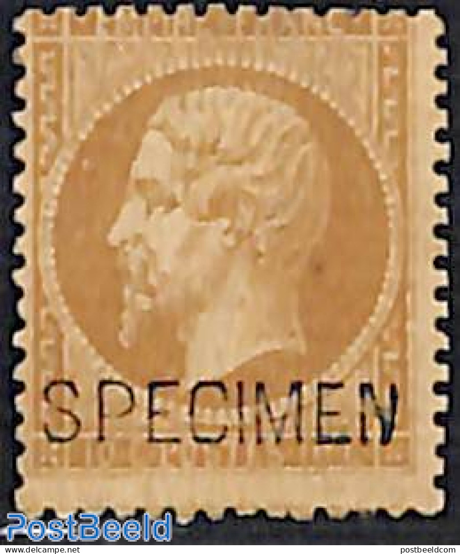 France 1862 10c, Unused, SPECIMEN, Unused (hinged) - Unused Stamps