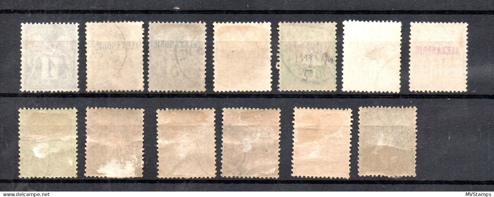 France Post In Alexandria 1899/1900 Old Definitive Sage Stamps (Michel 1/13) Used - Oblitérés