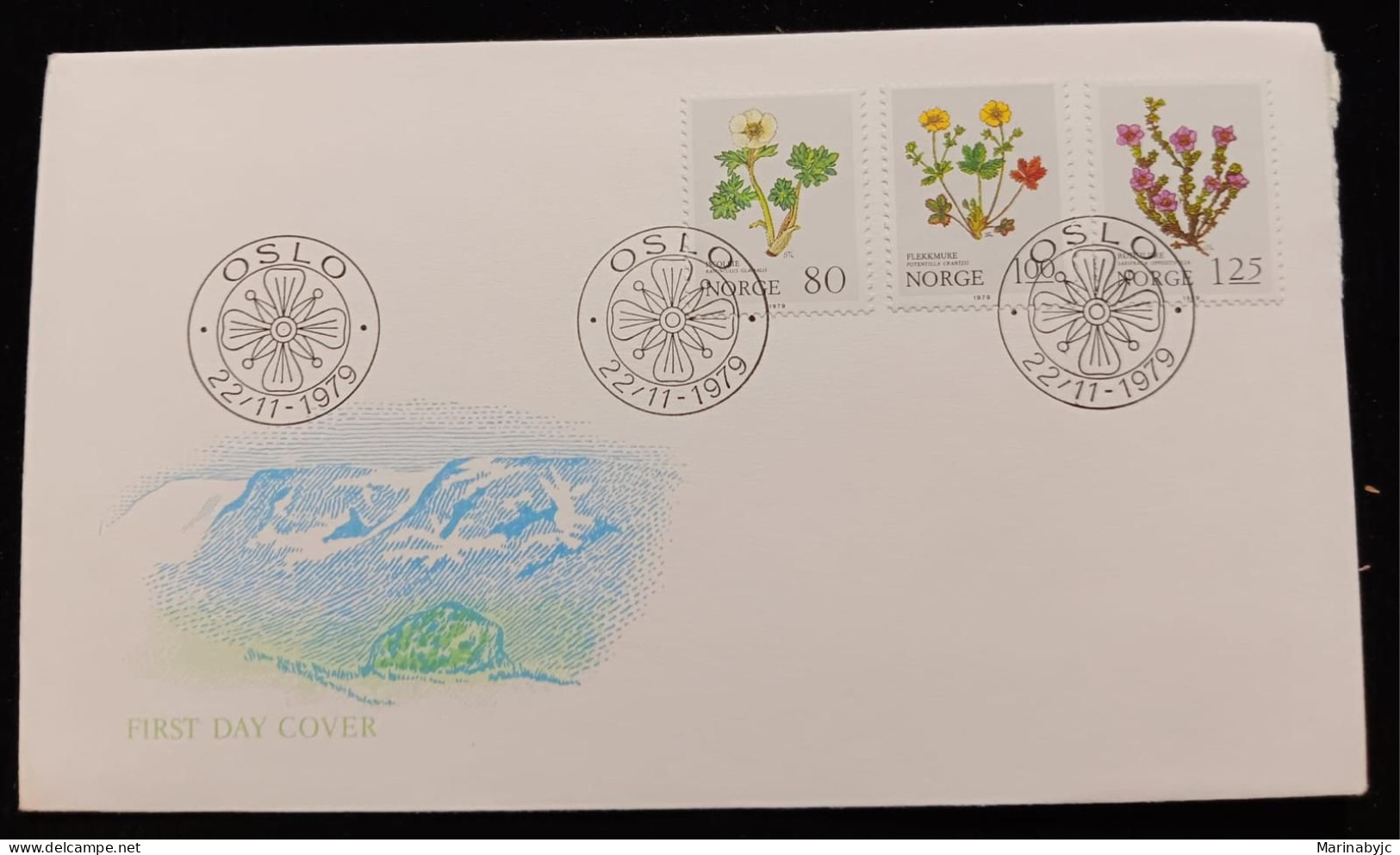 C) 1979. NORWAY. FDC. FLOWER. XF - Europe (Other)