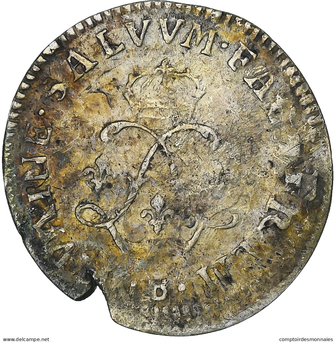 France, Louis XIV, 4 Sols Aux 2 L, 1691, Rouen, Réformé, Argent, TB+ - 1643-1715 Ludwig XIV.